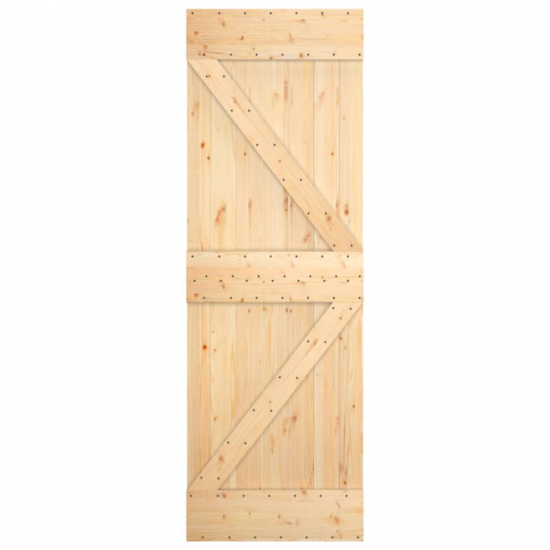 Schiebetür mit Beschlag 70x210 cm Massivholz Kiefer