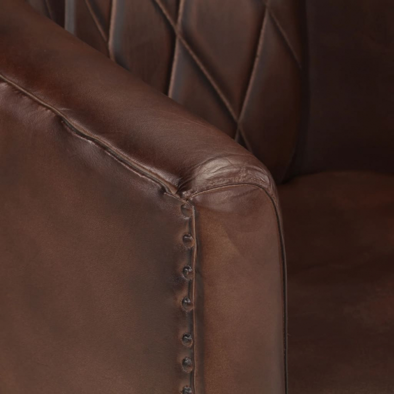 Sessel Dunkelbraun Echtleder