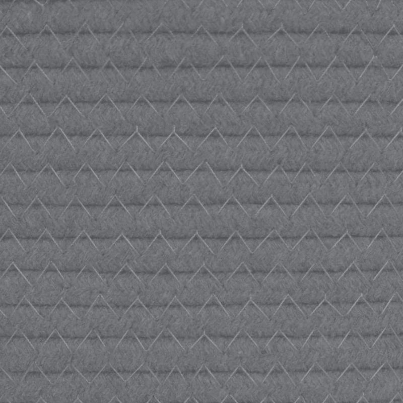 Aufbewahrungskorb Grau und Weiß Ø51x33 cm Baumwolle