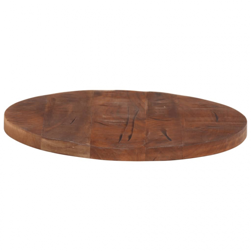 Tischplatte Ø 40x3,8 cm Rund Altholz Massiv