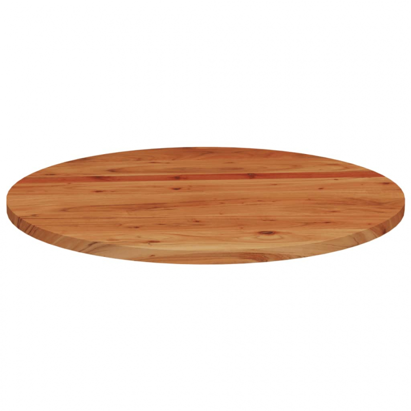 Tischplatte Ø80x3,8 cm Rund Massivholz Akazie