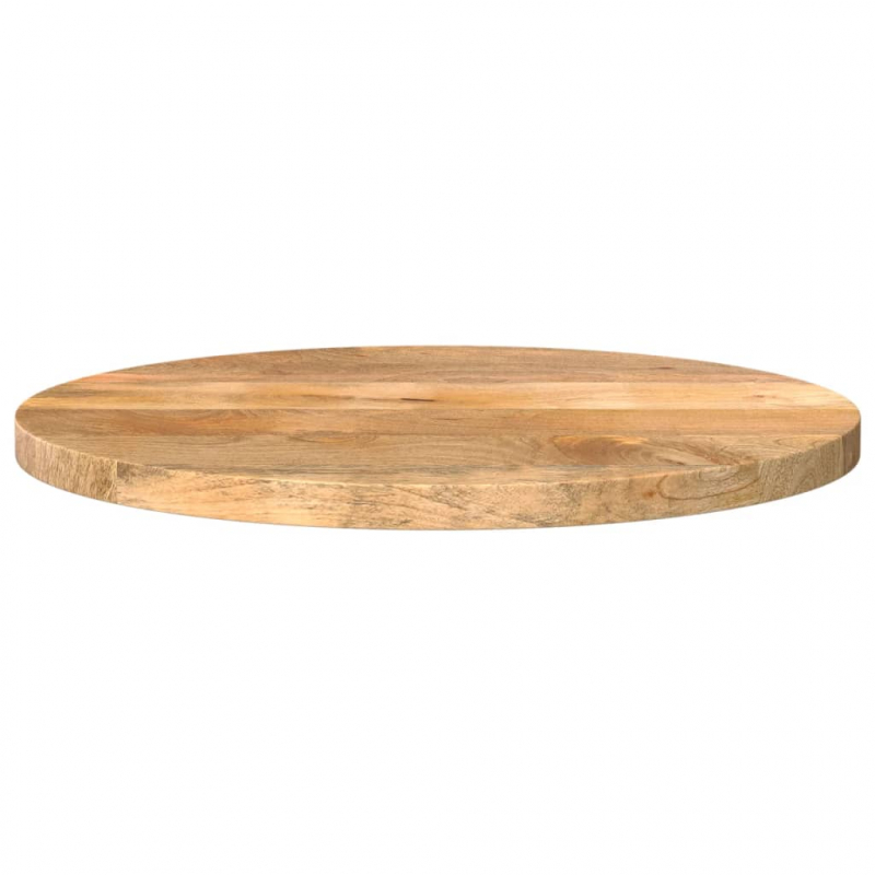 Tischplatte Ø 60x3,8 cm Rund Massivholz Mango
