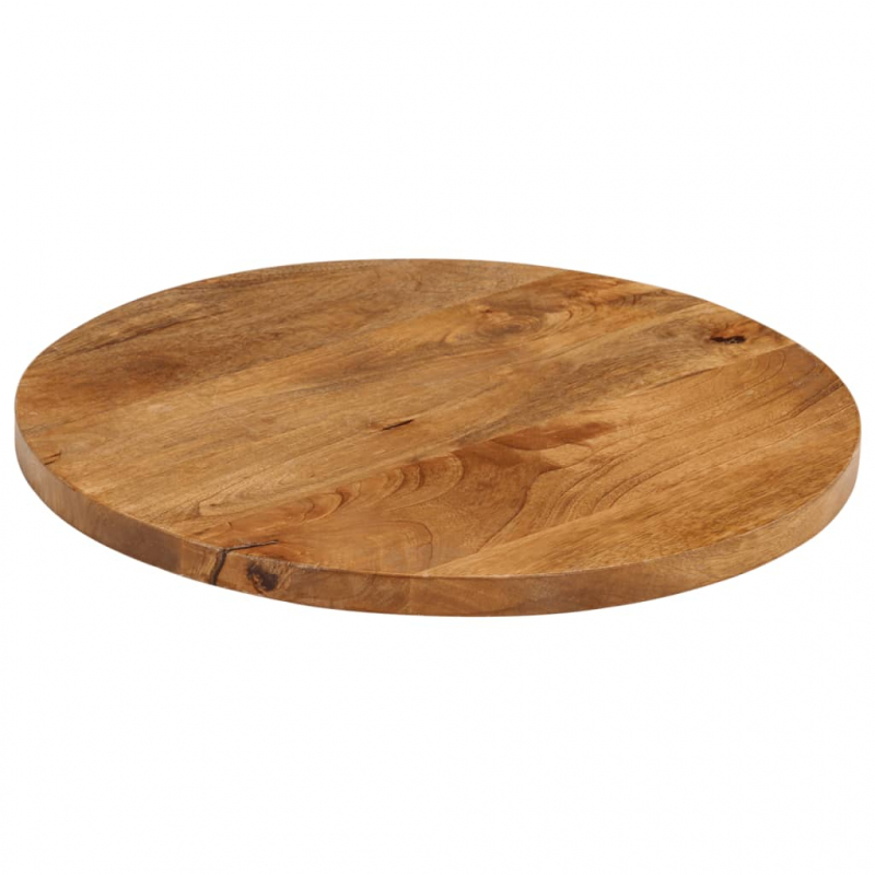 Tischplatte Ø 40x3,8 cm Rund Massivholz Mango