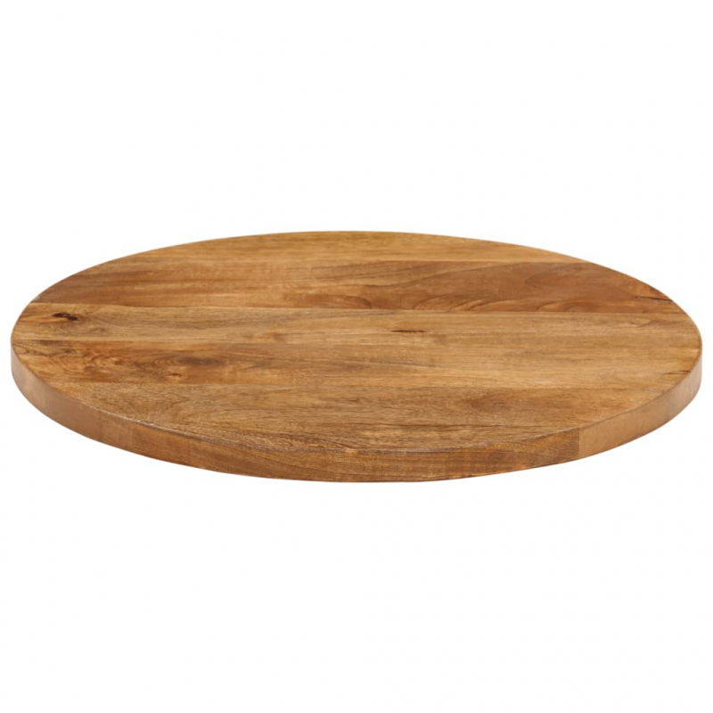 Tischplatte Ø 40x3,8 cm Rund Massivholz Mango