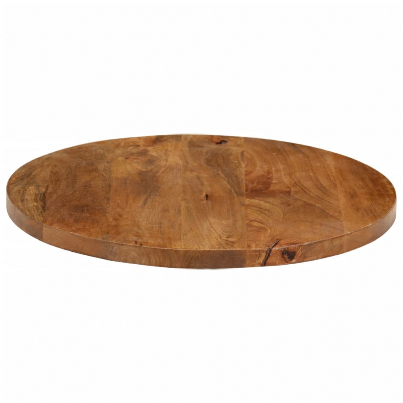 Tischplatte Ø 40x3,8 cm Rund Massivholz Mango