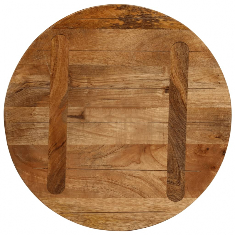 Tischplatte Ø 40x3,8 cm Rund Massivholz Mango
