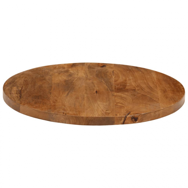 Tischplatte Ø 50x2,5 cm Rund Massivholz Mango