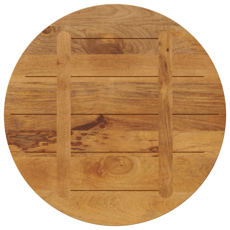 Tischplatte Ø 80x2,5 cm Rund Massivholz Mango