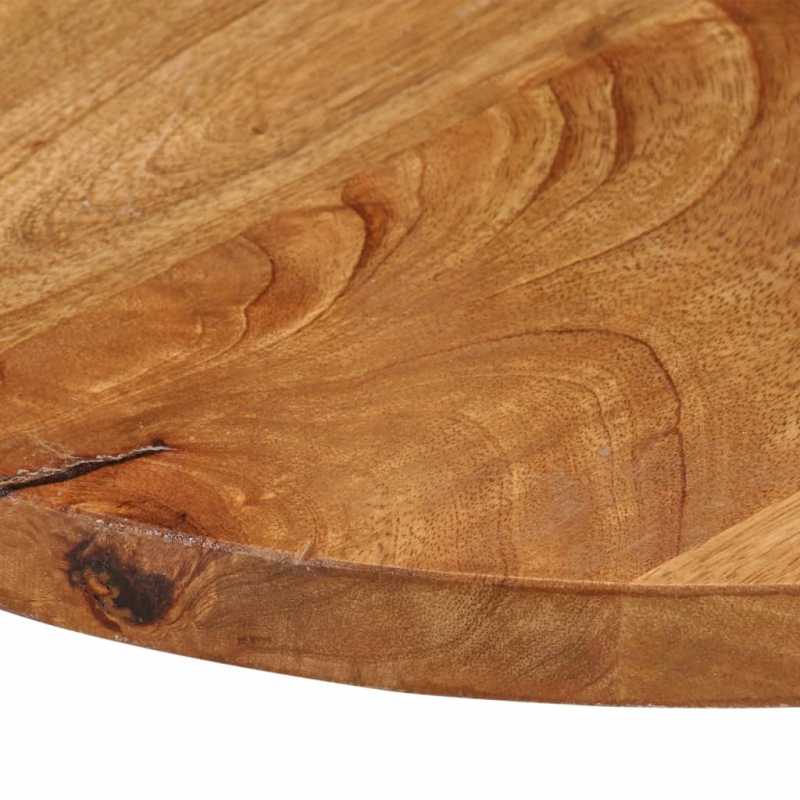 Tischplatte Ø 90x2,5 cm Rund Massivholz Mango