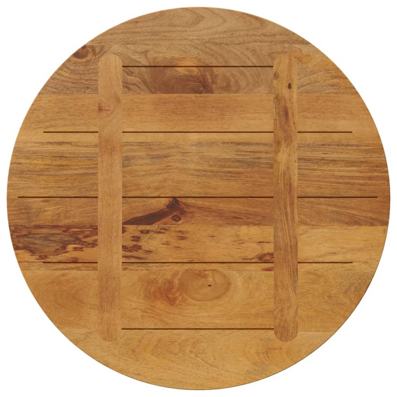 Tischplatte Ø 90x3,8 cm Rund Massivholz Mango
