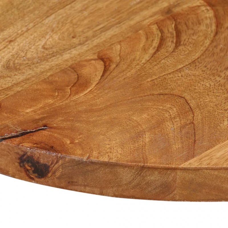 Tischplatte Ø 90x3,8 cm Rund Massivholz Mango