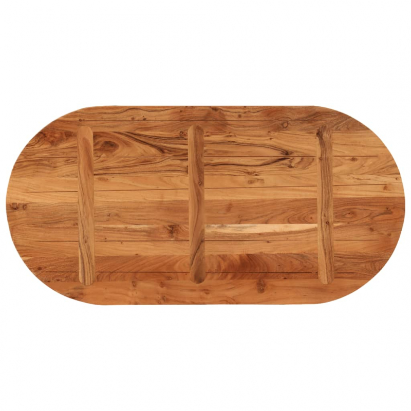 Tischplatte 100x50x3,8 cm Oval Massivholz Akazie
