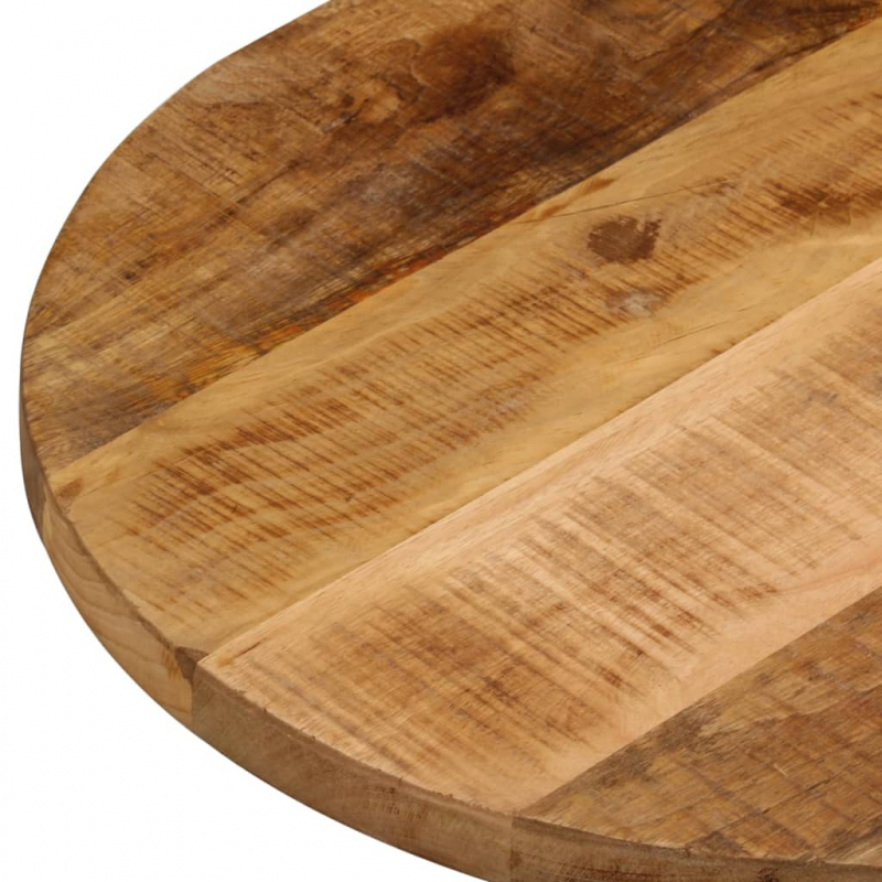 Tischplatte 100x50x3,8 cm Oval Raues Massives Mangoholz