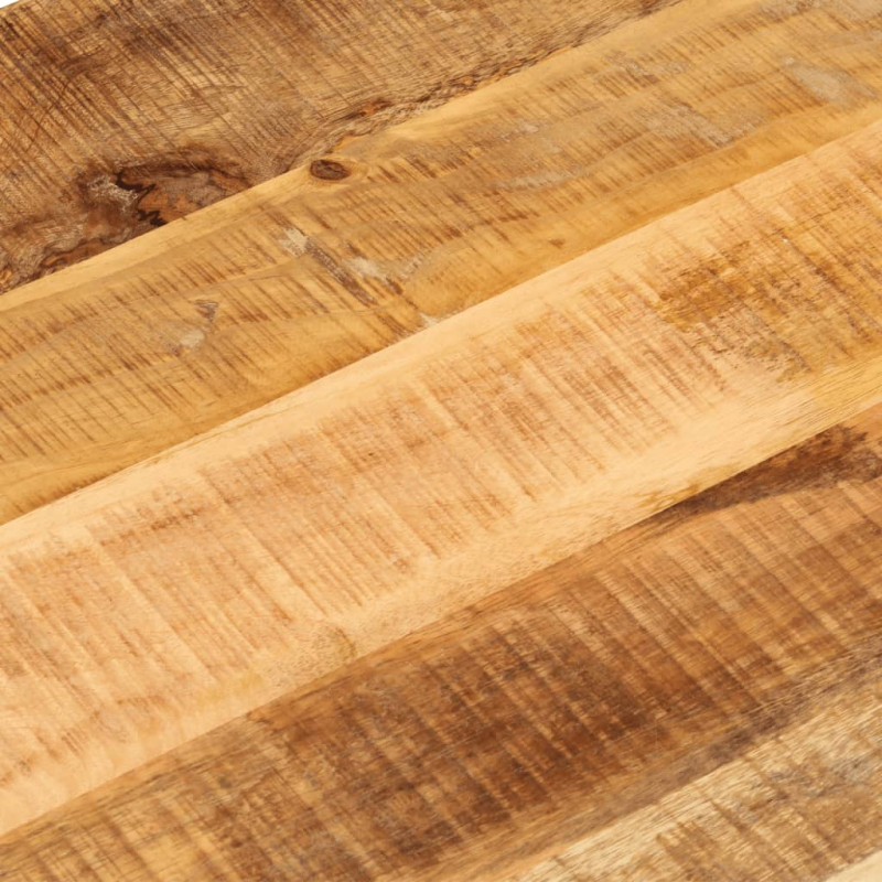 Tischplatte 120x50x3,8 cm Oval Raues Massives Mangoholz