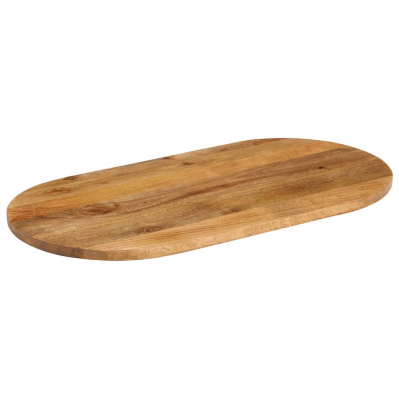 Tischplatte 110x50x2,5 cm Oval Massivholz Mango