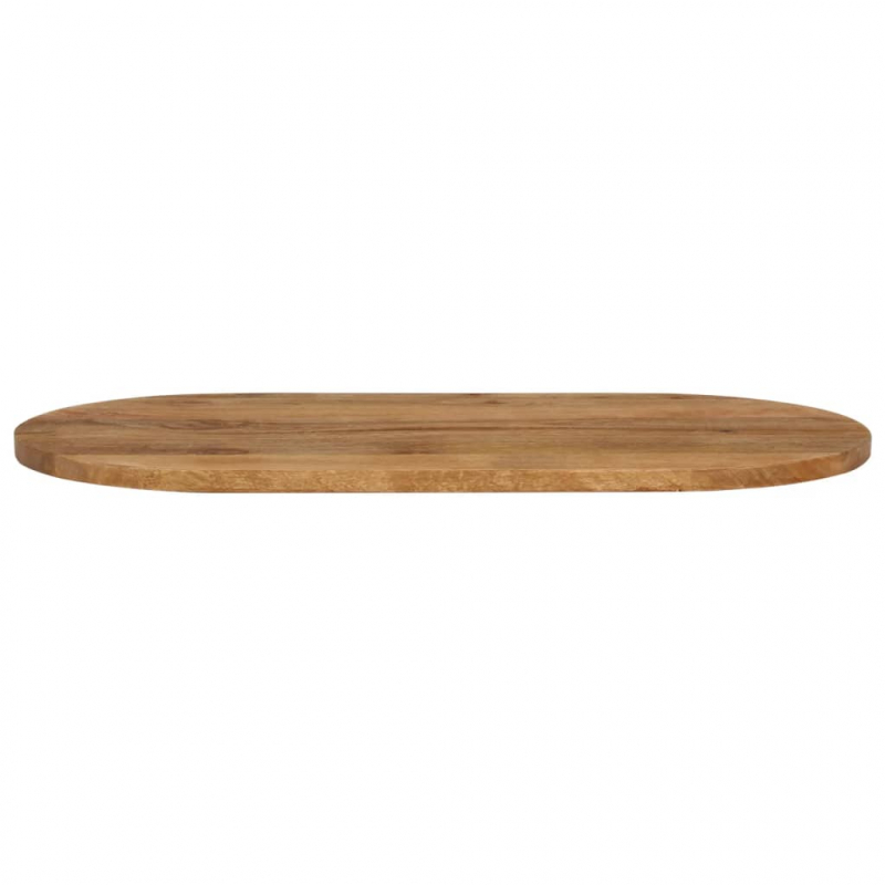 Tischplatte 140x60x2,5 cm Oval Massivholz Mango