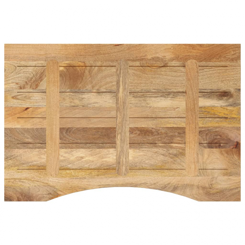 Schreibtischplatte mit Aussparung 80x50x2,5 cm Massivholz Mango