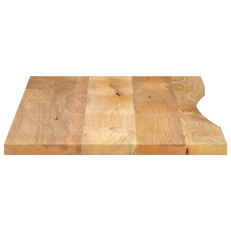 Schreibtischplatte mit Aussparung 140x50x2,5cm Massivholz Mango