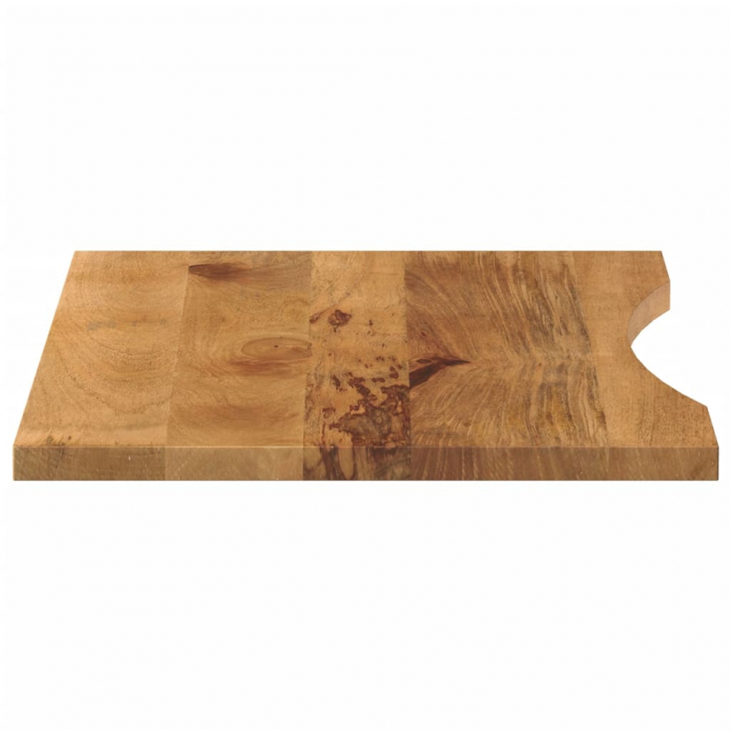 Schreibtischplatte mit Aussparung 90x50x2,5 cm Massivholz Mango