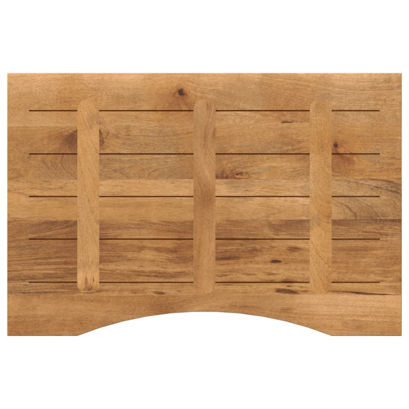 Schreibtischplatte mit Aussparung 90x50x2,5 cm Massivholz Mango