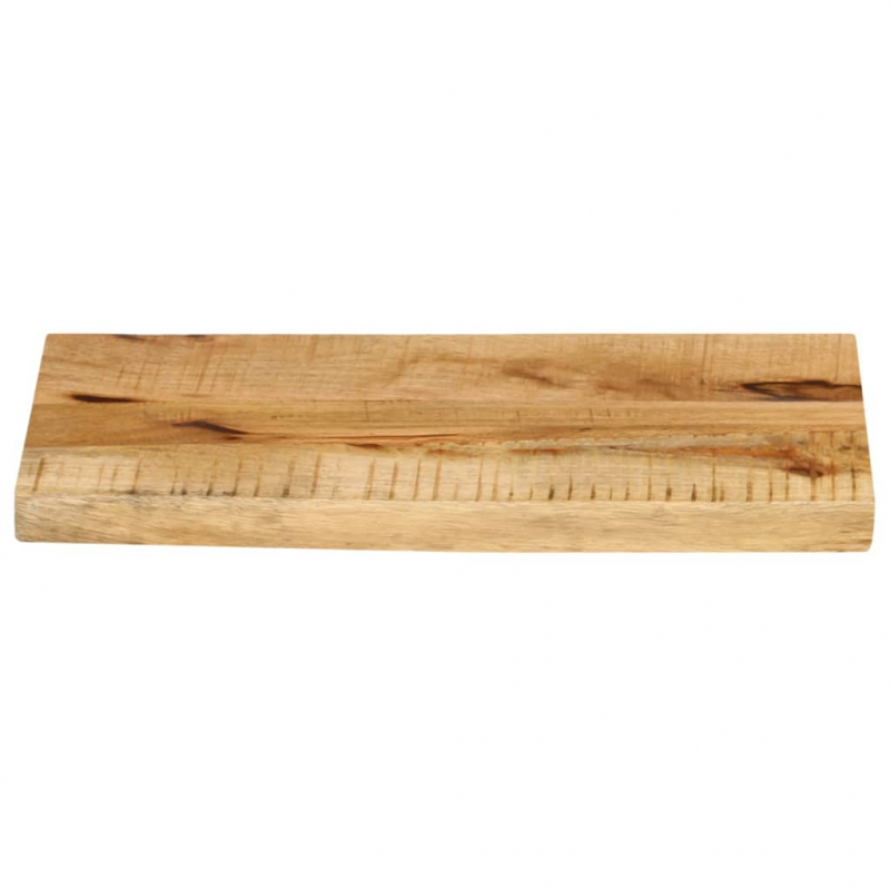 Tischplatte 50x30x2,5 cm Baumkante Massivholz Raues Mangoholz