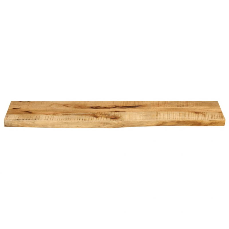 Tischplatte 110x20x3,8 cm Baumkante Massivholz Raues Mangoholz