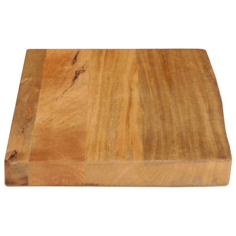 Tischplatte mit Baumkante 40x30x2,5 cm Massivholz Mango