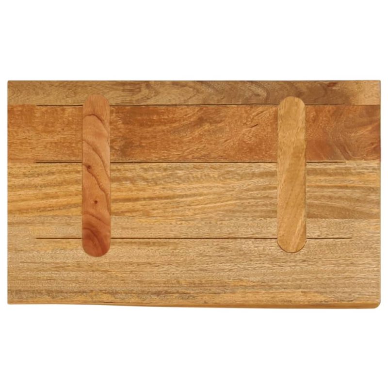 Tischplatte mit Baumkante 40x30x2,5 cm Massivholz Mango