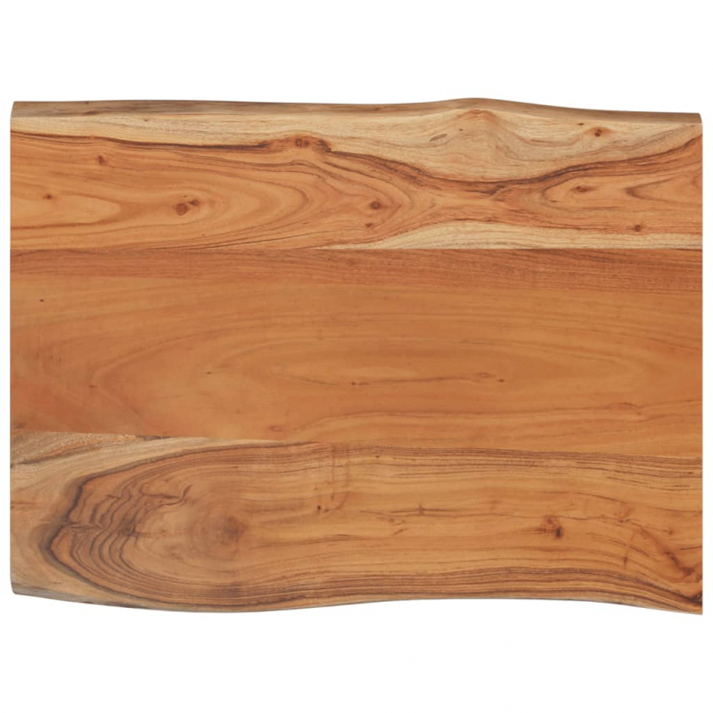 Tischplatte 50x40x2,5 cm Rechteckig Massivholz Akazie Baumkante
