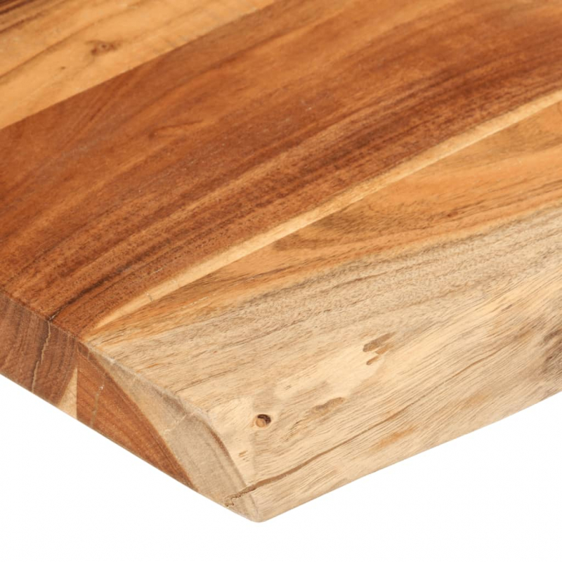 Tischplatte 120x60x2,5cm Rechteckig Massivholz Akazie Baumkante
