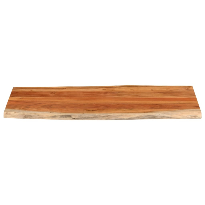 Tischplatte 140x60x2,5cm Rechteckig Massivholz Akazie Baumkante