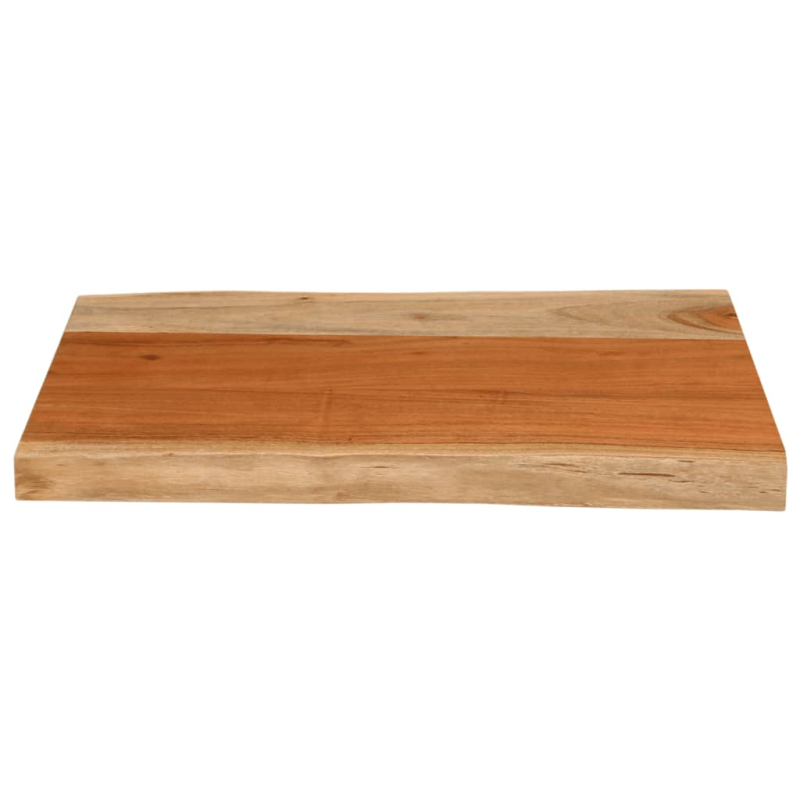 Tischplatte 70x40x3,8 cm Rechteckig Massivholz Akazie Baumkante