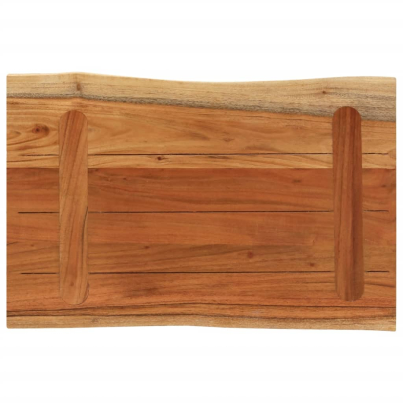 Tischplatte 70x40x3,8 cm Rechteckig Massivholz Akazie Baumkante