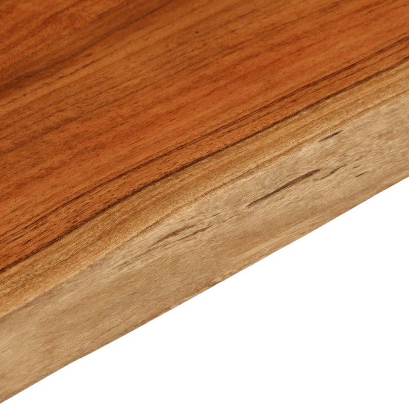 Tischplatte 70x40x3,8 cm Rechteckig Massivholz Akazie Baumkante