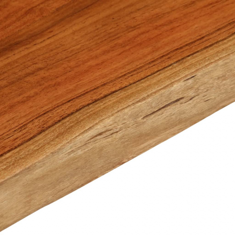 Tischplatte 80x40x3,8 cm Rechteckig Massivholz Akazie Baumkante