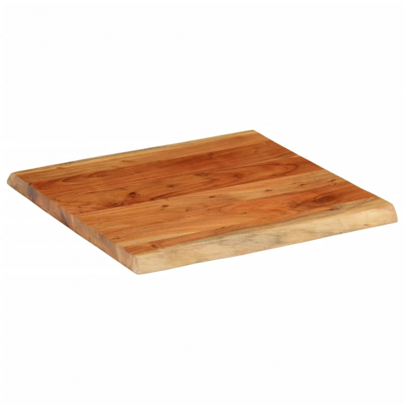 Tischplatte 60x60x3,8cm Quadratisch Massivholz Akazie Baumkante