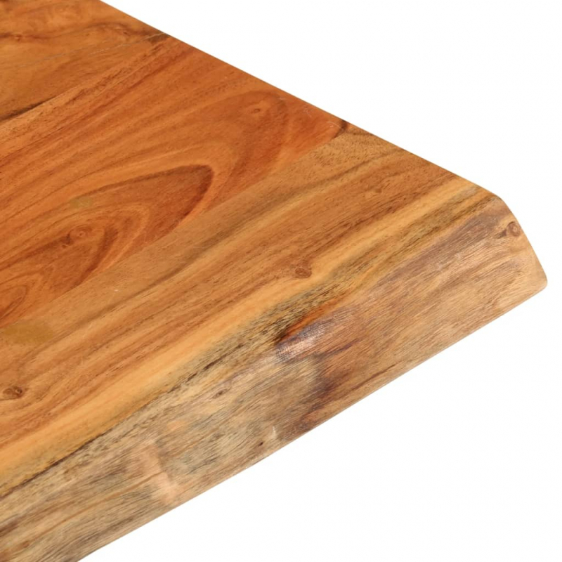 Tischplatte 60x60x3,8cm Quadratisch Massivholz Akazie Baumkante