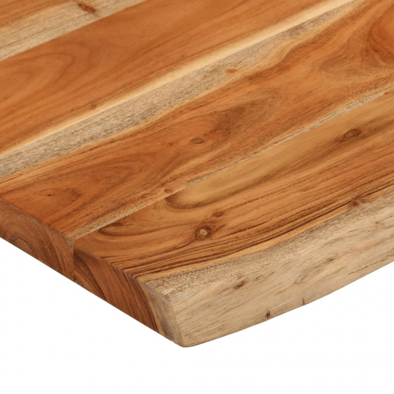 Tischplatte 90x60x3,8 cm Rechteckig Massivholz Akazie Baumkante