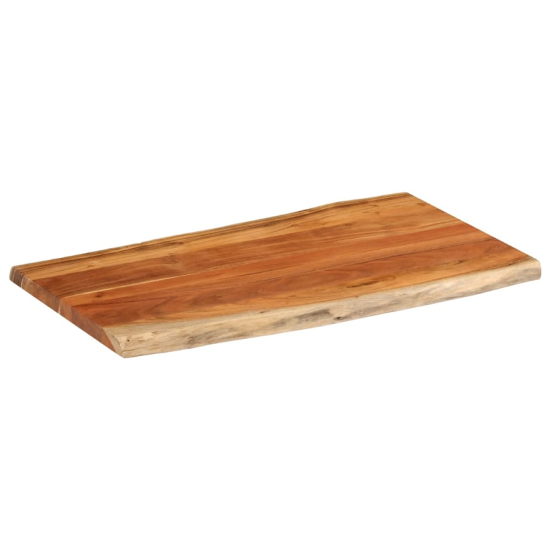 Tischplatte 100x60x3,8cm Rechteckig Massivholz Akazie Baumkante