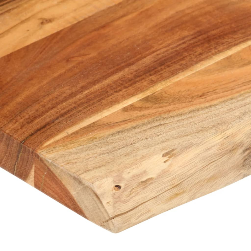 Tischplatte 100x60x3,8cm Rechteckig Massivholz Akazie Baumkante