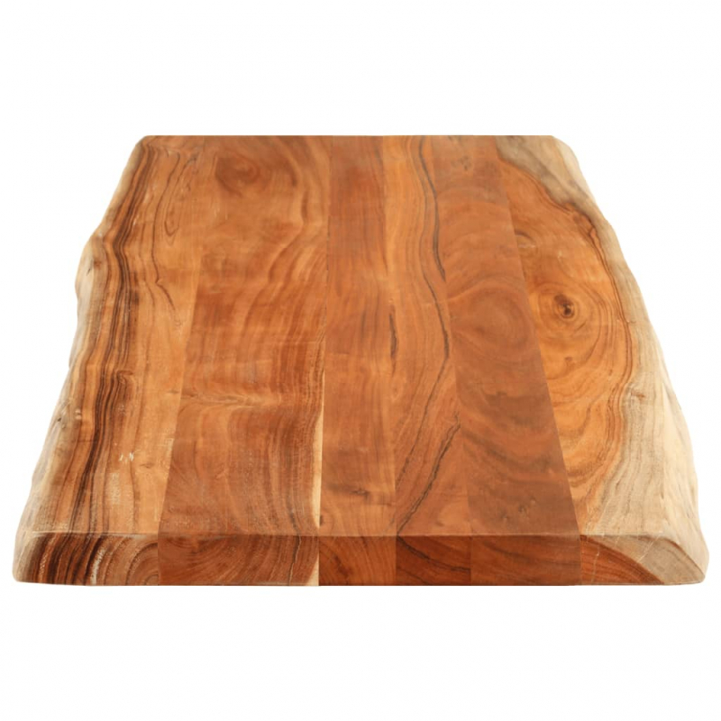Tischplatte 140x60x3,8cm Rechteckig Massivholz Akazie Baumkante