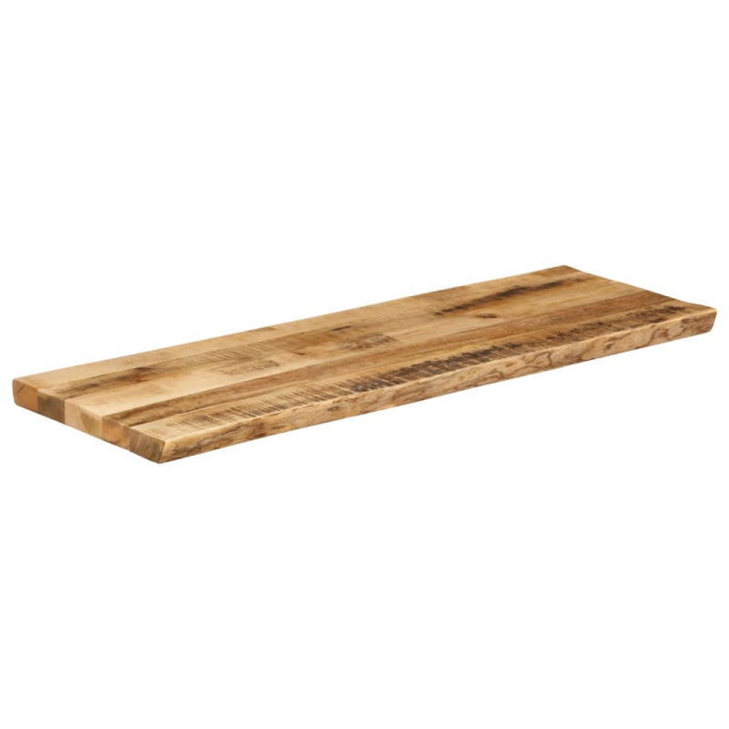 Tischplatte mit Baumkante 110x40x2,5 cm Raues Mango Massivholz