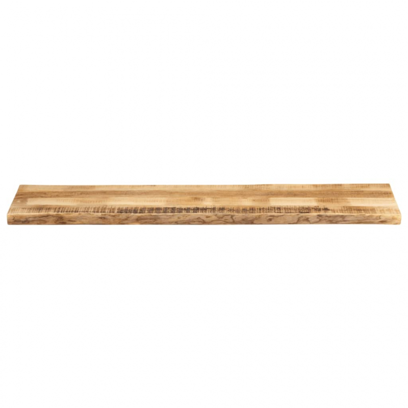 Tischplatte mit Baumkante 160x40x2,5 cm Raues Mango Massivholz