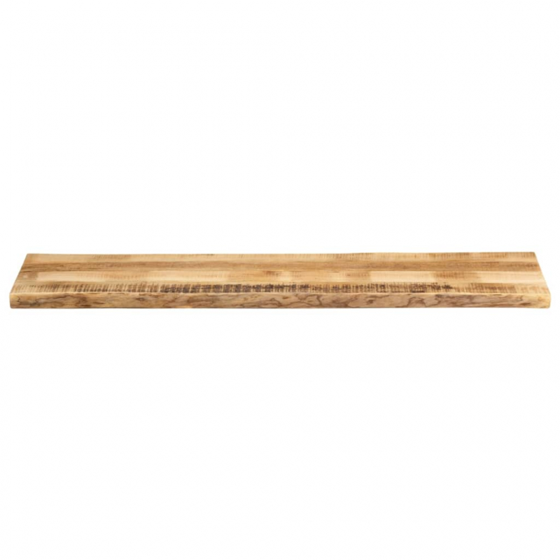 Tischplatte mit Baumkante 180x40x2,5 cm Raues Mango Massivholz
