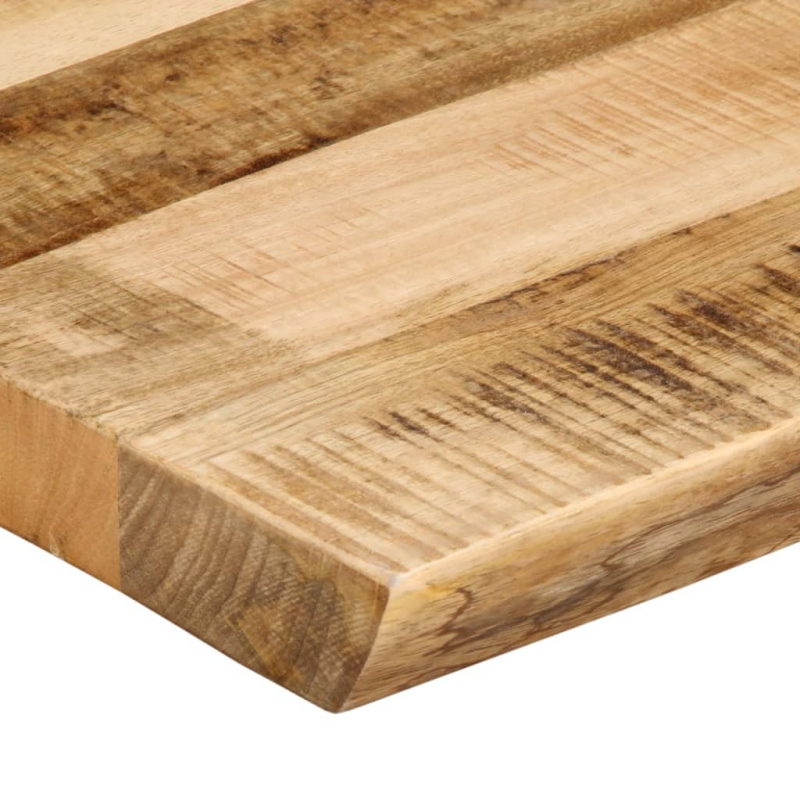Tischplatte mit Baumkante 110x60x2,5 cm Raues Mango Massivholz