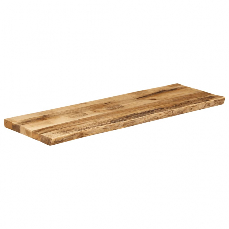 Tischplatte mit Baumkante 110x40x3,8 cm Raues Mango Massivholz