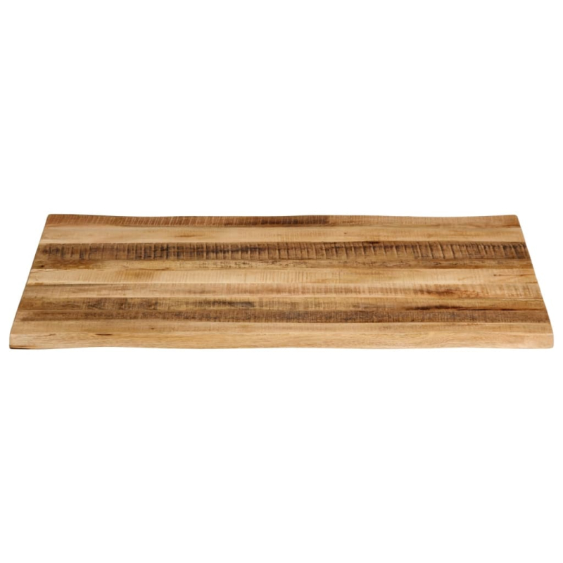 Tischplatte mit Baumkante 110x80x3,8 cm Raues Mango Massivholz