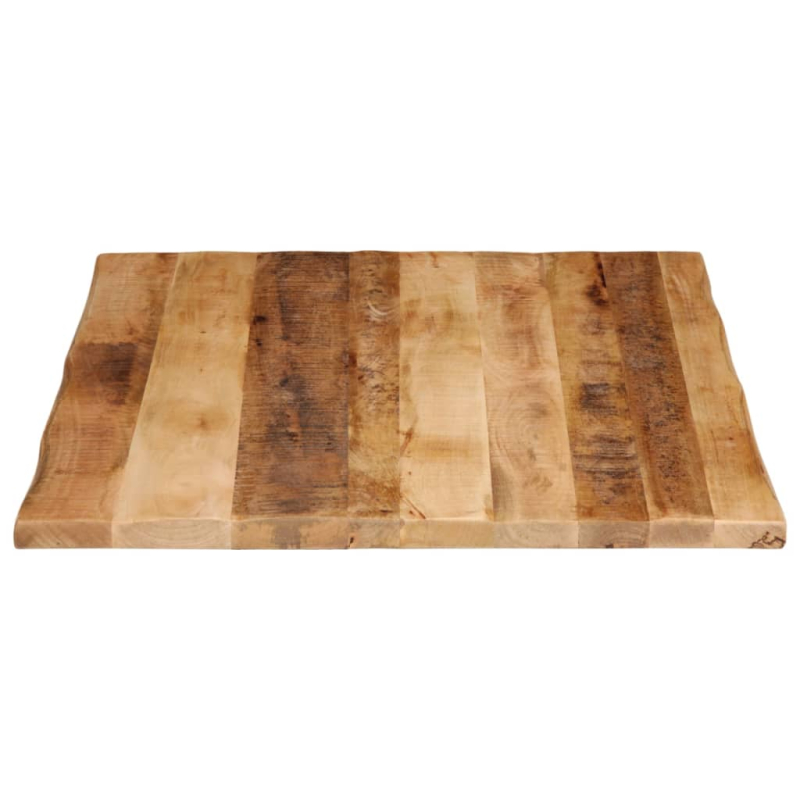 Tischplatte mit Baumkante 110x80x3,8 cm Raues Mango Massivholz