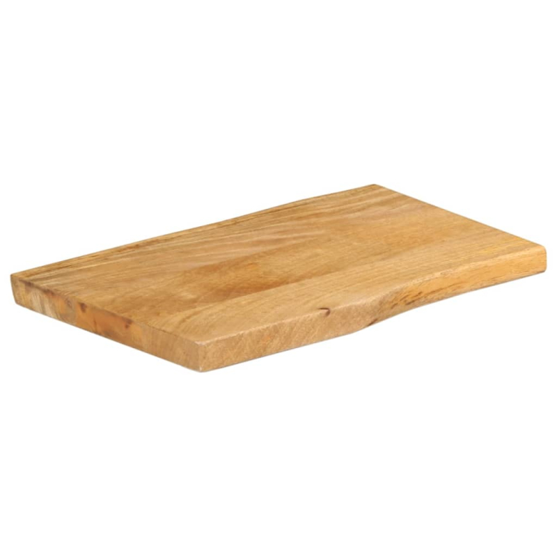 Tischplatte mit Baumkante 60x40x2,5 cm Massivholz Mango