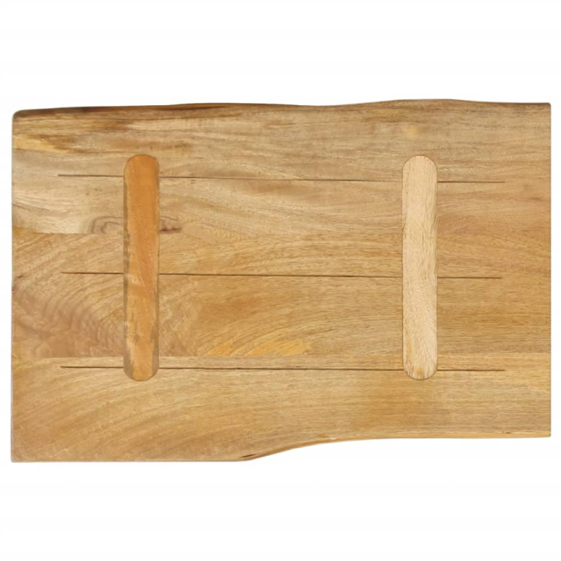 Tischplatte mit Baumkante 60x40x2,5 cm Massivholz Mango